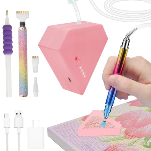 Stylo de peinture diamant électrique sous vide avec plateau de rangement de strass Diesisa