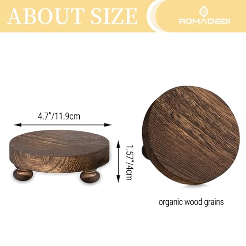Mini plateau rond en bois Romadedi pour éliminer le désordre sur le comptoir