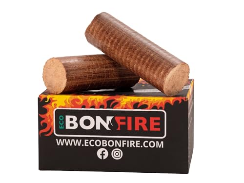 Tronchetti Legno Vergine di Latifoglia, Combustibile Solido per Camino, 10 kg, 8 Pezzi