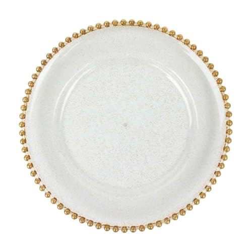 Platos cargadores acrílicos redondos 13" dorado claro x12 miniatura 6