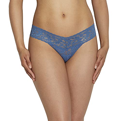 Image of hanky panky - Signature Lace Low Rise Thongs for Women (3 pack) | One Size fits 4-14 | Taupe /Moodstone /Desert Pink | Soft Nylon Stretchy Lace, Underwear Panties