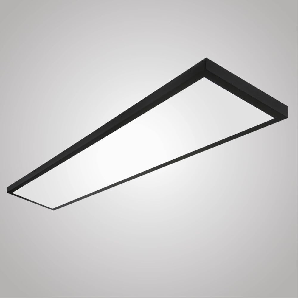 Backlit LED Panel 2in1 Aufbau-/Einbau-Deckenleuchte schwarz 120x30cm 40W neutralweiß 4000K 4000lm IP20 L1195xB295xH38mm