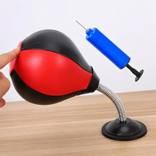Image of Oblivion Desktop Reflex Boxing Speed Ball with Suction Base Punching Ball Stress Relief Toy Spring Punch Trainer for Hand Eye Coordination Fitness Fun Office Home Workout and Kids Adults Exercise