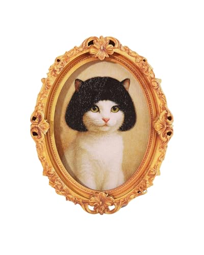 Imán decorativo para refrigerador con diseño de gato retro