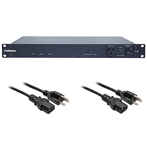 Furman Merit M-8S Power Sequencer with (2) Hosa 18 Gauge Electrical Extension Cable