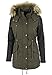 Produktbild Urban Classics Damen Jacke Jacke Leather Imitation Sleeve Parka mehrfarbig (Olv/Blk) Medium