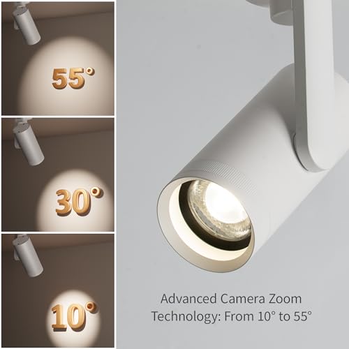 Aisilan 2 Pack White Zoomable Ceiling Spotlight 12W LED Dimmable, Adjustable Beam Angle 10°-55° - Image 2