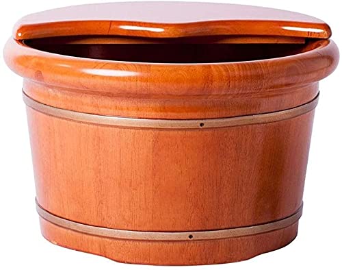 Foot Spa Drewniana beczka Beczka do mycia stóp, dębowa wanna do stóp, wanienka do stóp o wysokości 26 cm, beczka do kąpieli stóp, wiadro do relaksującego masażu stóp, łagodzenie bólu i zmęczenia