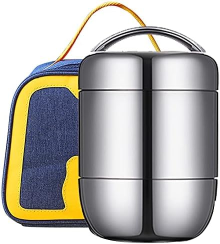 Tarro De Comida Con Aislamiento Al Vacío, Termos Para Comida Caliente, Horas De Comida Sin Bpa De Acero Inoxidable, Para Niños, Almuerzo Escolar, Adultos, Llevar El Almuerzo Al Trabajo,Tres Capas,