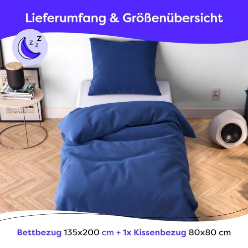 Wolkenfeld Mikrofaser Bettwäsche 135x200 cm – Kuschelig Weich, Bügelfrei & Doppelt Gebürstet – Oeko-TEX Bettwäsche-Sets… – Ansicht 4