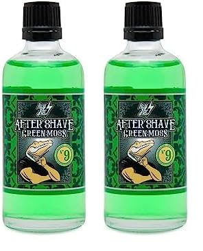 HEY JOE! - After Shave Hombre Nº 9 Green Moss | Loción After Shave Mentolado y Fresco para Refrescar y Tonificar la Piel Después del Afeitado - Botella de 100 ml (Paquete de 2)