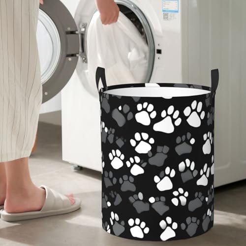 Panier à linge noir et blanc grand format pour organiser les couvertures de lit - 8