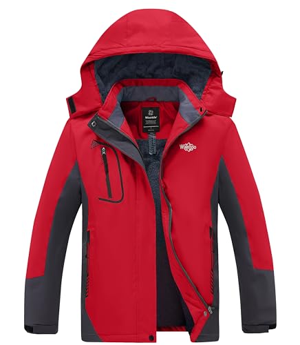 Image of Wantdo Women's Mountain Waterproof Ski Jacket Windproof Rain Jacket Winter Warm Hooded Coat