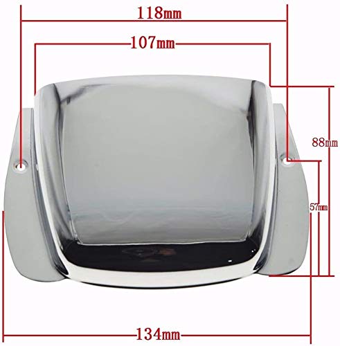Chrome P Bass Guitar Bridge Cover Protector for Fender Style Precision P Bass, Silver, P Bass Bridge Cover - Image 2