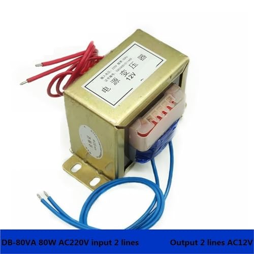 Transformateur audio bobine EI76 DB-80VA 80W 220V vers double CA 12V - 3