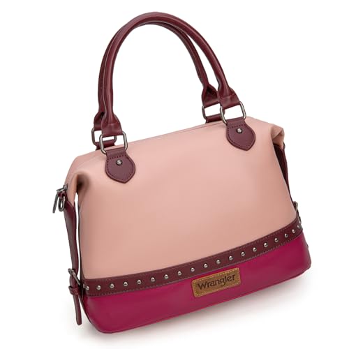 Wrangler Two-tone Doctor Bag Top Handle Satchel Purse Barrel Handbags and Womens Shoulder Bag4
