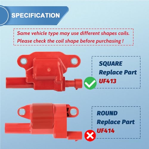UF413 Ignition Coil & Wire Set for Chevy 5.3L 6.0L V8 - Image 3