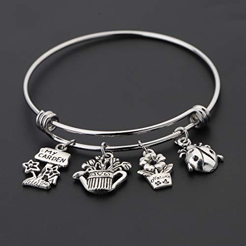 Image of CHOROY Gardener Bracelet Gift Gardening Charm Bangle Yard Work Gardening Jewelry Gift for Gardening Lover Horticulturist