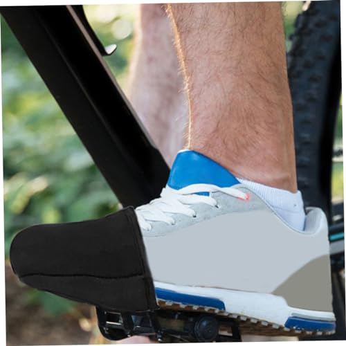 Cubiertas para zapatos de ciclismo VICASKY, 1 par, resistentes al viento y cálidas, para bicicletas de montaña y carretera, protectores duraderos, ajuste elástico, color negro miniatura 2