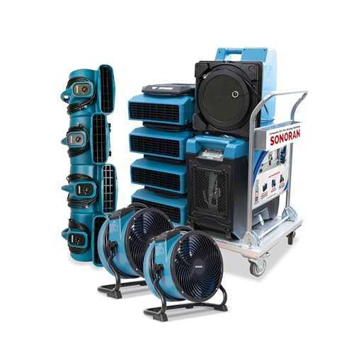 XPOWER XTREMEDRY Sonoran Drying System Package XDP2 Pro DIY Water Damage Restoration Solution, WDR, Jan-San, Commercial LGR Dehumidifier, Air Movers