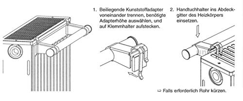 Buderus Heizkörper Handtuchhalter Handtuchstange Typ 10-15001 Universal
