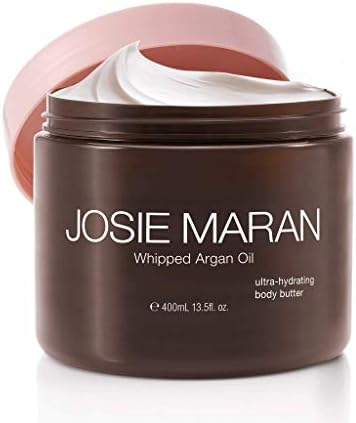 Josie Maran Whipped Argan Oil Body Butter (13.5oz) - Nourishing Body Cream - Quick-Absorbing Moisturizer - Organic Argan Oil from Morocco