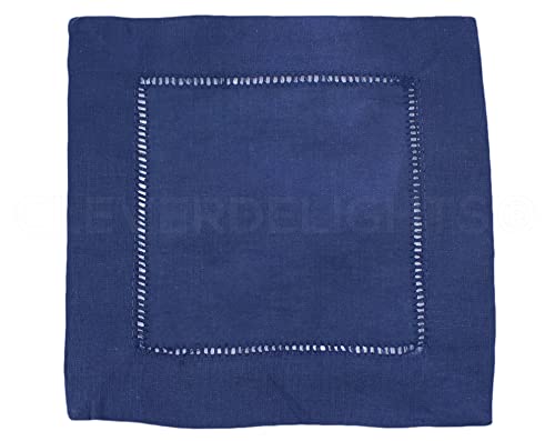 Servilletas de lino azules cleverdelights 6 pulg x12 miniatura 2