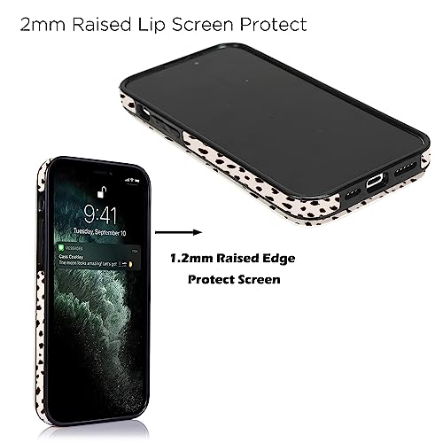 Ucolor Flip Leather Wallet Case Card Holder For Iphone 12 Pro Max 6.7" For Women And Girls With Card Holder Kickstand Design Compatible With Iphone 12 Pro Max 6.7 Inch (Almond Latte Polka Dot) #TOP5