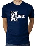 KaterLikoli Best Employee Ever T-shirt pour homme - Bleu - XXX-Large
