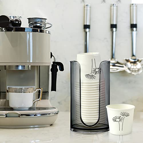 2 Pack Disposable Bathroom Paper Cup Dispenser, Small Plastic Compact Cup Plastic Dispenser Cup Holder For Bathroom Vanity Countertops Makeup Table Powder Room Bathroom Guest For 3 Oz Mouthwash Cups #TOP4