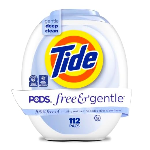 Tide PODS Free & Gentle Laundry Detergent Soap Pacs, 112 Count, Tide PODS Laundry Detergent, Laundry Detergent Pacs, Laundry PODS Detergent