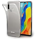 Moozy 360 Degree Case for Huawei P30 Lite - Full Body Front and Back Slim Clear Transparent TPU Silicone Gel Cover
