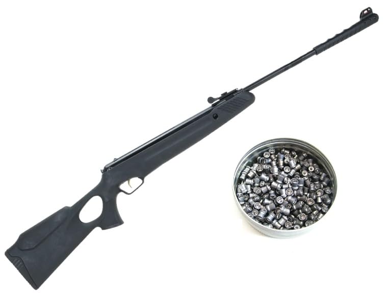 Air Rifle .22 Caliber Pellet Spring Power 485mm Break Barrel 700+ fps W/ 200 RDS 5.5mm Pellet