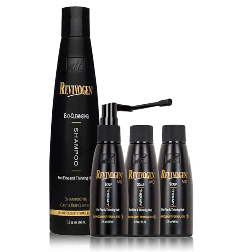 Revivogen MD Scalp Therapy Thinning Hair Solution and Bio-Cleansing Shampoo Set