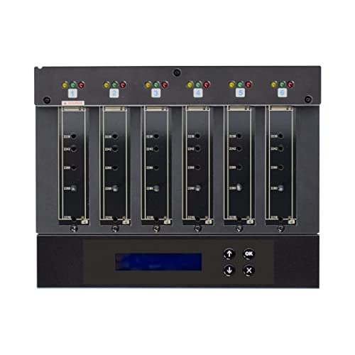 Image of Systor 1 to 5 PCIe M.2 NVMe /SATA Duplicator - 9GB /Min - SYSNVME-M2205 | Standalone PCIe M.2 NVMe /SATA duplicator to clone, erase and sanitize multiple M.2 NVMe /SATA SSDs with no computer required.