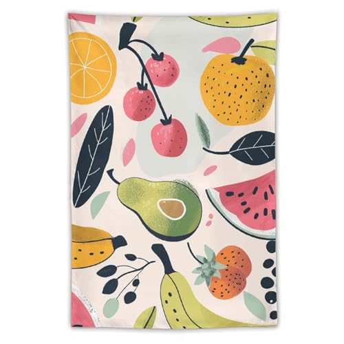 Tapiz decorativo de pared POLESVBM con imágenes de frutas para decorar salones