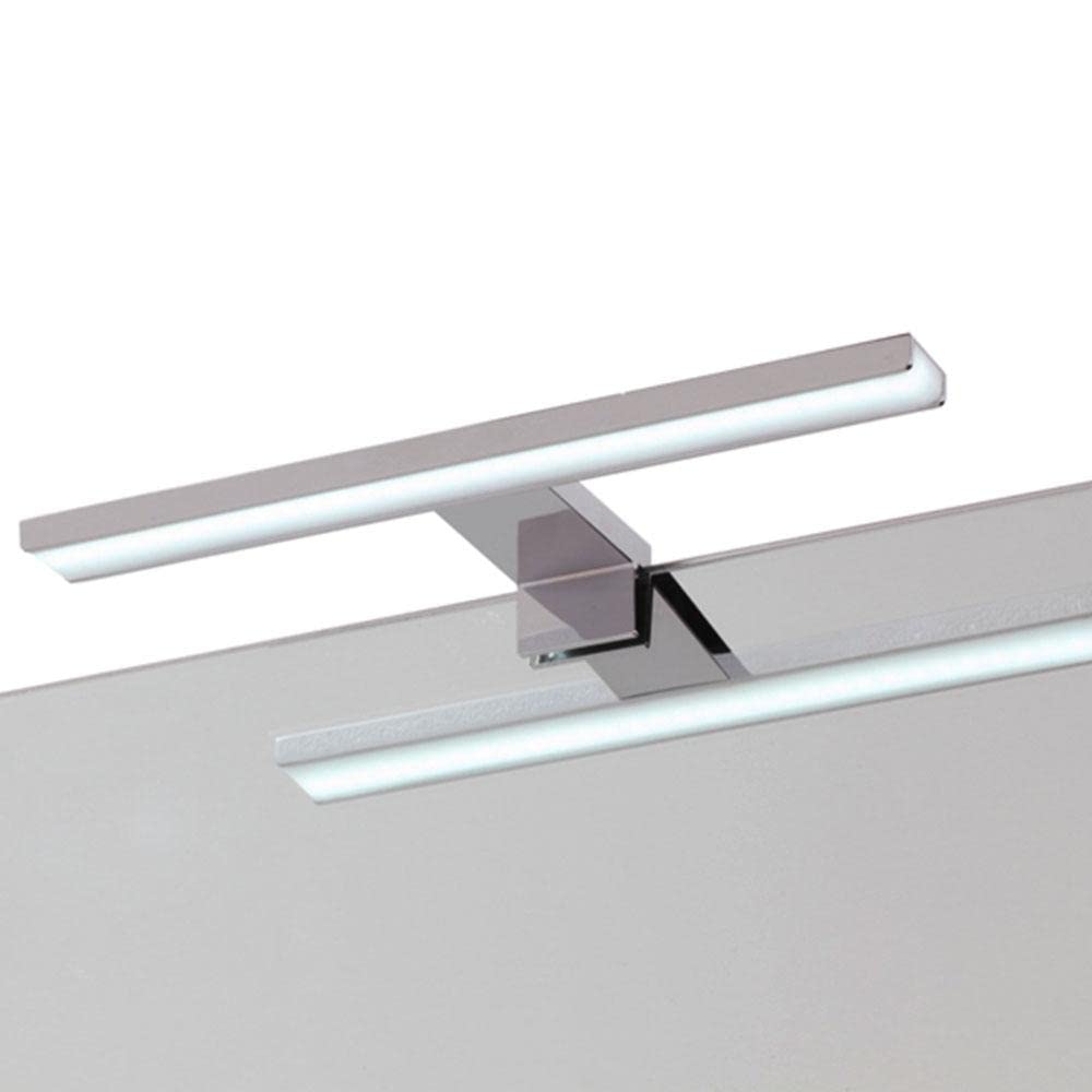 Kibath G Aplique led de 45cm para iluminación del baño. Máxima luminosidad con Sus 60 Leds Que Dan 12w y 1115 lúmenes, 12 W, Cromo Brillo, 45