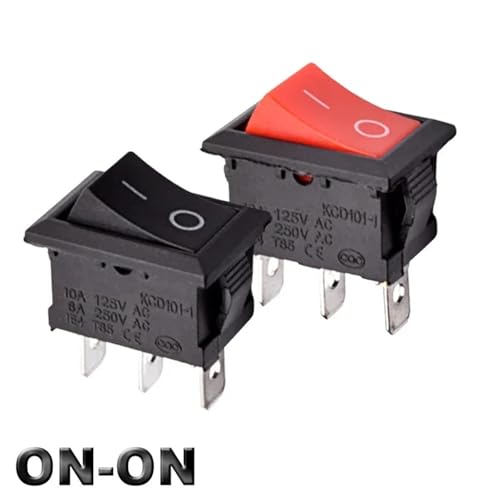 Interruptor basculante KCD1 SPST ON OFF con luz amarilla de 12V 5