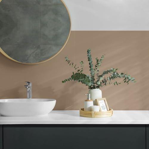 Panneaux autocollants PVC 60x30 cm marron clair aspect vinyle rectangulaire