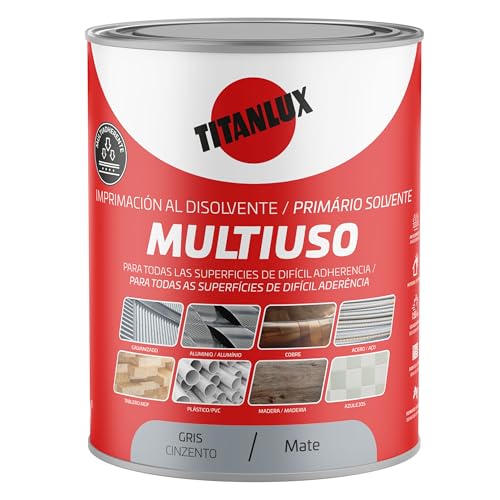 TITANLUX Imprimación Multiuso al Disolvente Gris, 0.25L