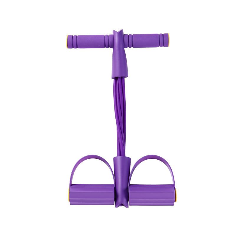 Wondolla Exerciser 6‑Tube Pedal Resistance Band, Portable Home Workout，Purple