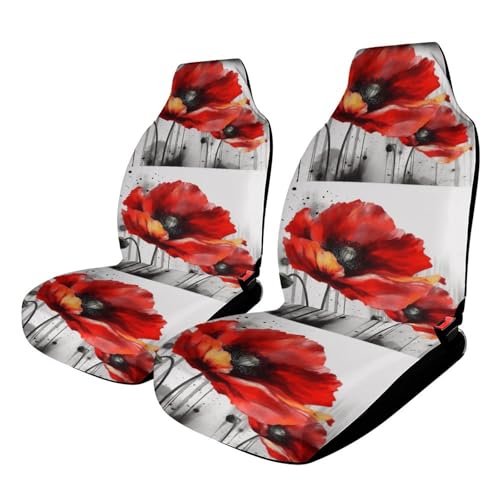 Housse de siège de voiture toutes saisons motif fleur d'encre