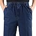 Men's Elastic Waist Work Lounge Pants Fashion Straight Utility Denim Jean Casual Relaxed Fit Denim Pants (blue01,46)