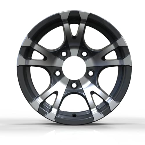 HOPSHARK 1PC14X5.5 Aluminum Trailer Wheel,5 Lug 4.5