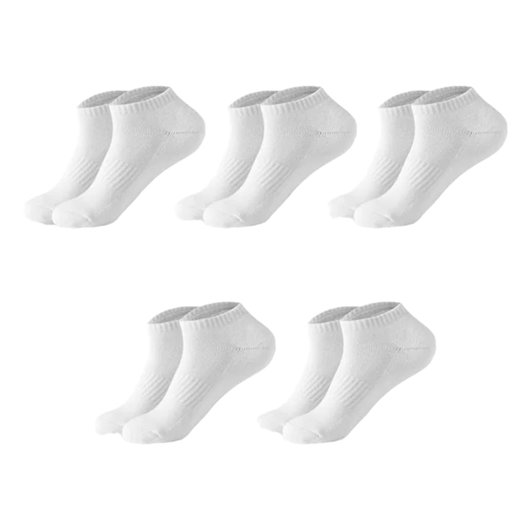 Dninmim 5 paia di calzini sportivi da uomo alla caviglia traspiranti calzini bassi in cotone morbido atletico casual calzini corti