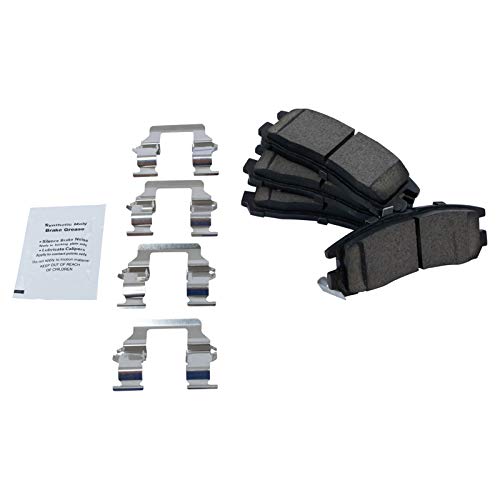 Image of TRQ Rear Brake Pad and Rotor Set Ceramic