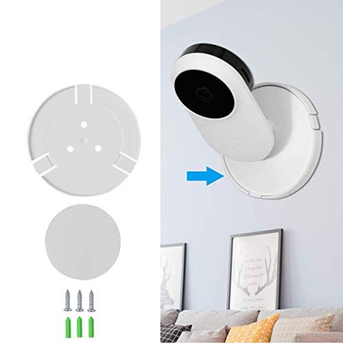 (Pack of 2) Aboom Wall Mount Stand Bracket for Mi Yi Home Camera/YI Smart Security Camera 3 / Netvue Security Camera, Xiaomi YI Home Camera with 20 Wire Clips