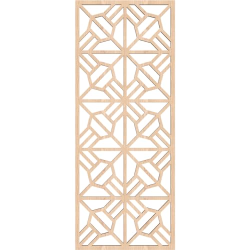 Image of 11 3 /8 inchW x 29 3 /8 inchH x 3 /8 inchT Auburn Decorative Fretwork Wood Wall Panels, Red Oak
