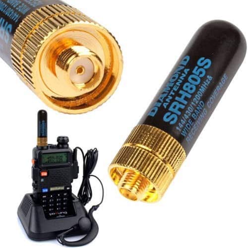Antenna Mini Dual Band Per Walkie Talkie - SRH-805S, SMA-F, 2.15dbi - Compatibile Con Baofeng, Kenwood - Foto 10