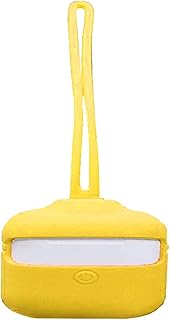 Two Straps Capsule Silicone Protective Case Cover With Neck & Wrist Straps For Airpods Pro - Yellow